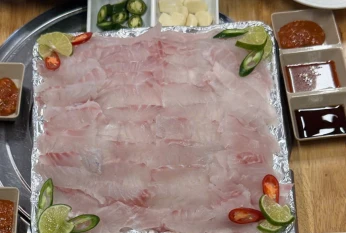 다금바리회 Shasimi cá mú 1kg 大金鲂鱼生鱼片