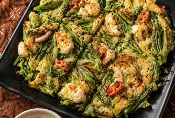 해물파전 (Bánh xèo Hải sản)  海鲜煎饼